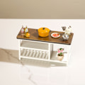Miniatyrbillede 7 af 8: 1:12 Dukkehus Miniature Bogreol Opbevaringsskab Spisebord B