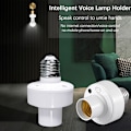 Miniatyrbild 1 av 5: 1st Offline ligent Voice Lamp Head Socket Adapter E27 LED-lampa