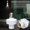 Miniatyrbillede 1 af 5: 1Pc Offline ligent Stemmelampe Hovedfatningsadapter E27 LED-lampe