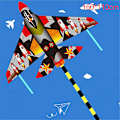 Pikkukuva 1 / 7: Sarjakuva Lasten leija Sininen Punainen Fighter Rainbow Plane Suuri leija A4