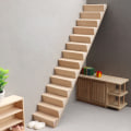 Miniatyrbilde 2 av 7: 1:12 Dukkehus Miniatyrtrapp Ingen rekkverkstrapp Møbler