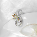 Miniatyrbillede 1 af 5: Krystal engelsk bogstavbroche Elf Angel Lapel Pin Suit Shirt Co S