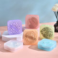 Pikkukuva 6 / 8: 1kpl laatikko Cosmetic Puff Makeup Sponge Powder Puff Drying Holder Light yellow