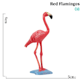 Pikkukuva 1 / 5: Simulation Bird Models Turkki Flamingos Papukaija Lintumallit Acti 8(Red Flamingos)