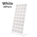 Miniatyrbilde 1 av 8: 48/72 hull kreative smykker øredobber studs display stativ White 18X8.8cm