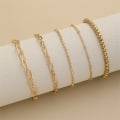 Miniatyrbillede 2 af 6: 5 stk Bohemian guldfarve armbånd sæt til kvinder Justerbar Bea