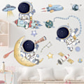 Miniatyrbilde 3 av 8: Avtakbare Cartoon Space Astronaut Wall Stickers for barnerom N