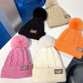 Miniatyrbilde 7 av 8: Vinterlue Ny fleecefôret varm ulllue n Style luehatt Fa White