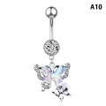 Pikkukuva 1 / 8: Heart Moon Dangle Nappisormukset Napa Barbell Ring Body Je A10