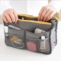 Miniatyrbilde 5 av 8: Organizer Insert Bag Dame Nylon Travel Insert Organizer Handba Black