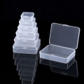 Miniatyrbillede 4 af 8: Mini firkantede æsker Klar plast smykker opbevaring sag Container D