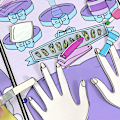 Miniatyrbillede 2 af 8: Cartoon Barber Nail Shop Stille boglegetøj til piger Håndlavet DIY A1