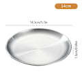 Miniatyrbillede 1 af 8: Opbevaringsbakke i gyldent rustfrit stål Luksuriøs messing rund plade Silver 14cm