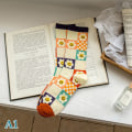 Miniatyrbillede 8 af 8: 1 Par New Fashion Lovely n Style Printede Student Socks Casual S A5