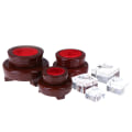 Miniatyrbilde 5 av 8: Crystal Wood Display Stand Base Holder For Crystal Ball Sphere A1