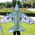 Pikkukuva 1 / 7: Sarjakuva Lasten leija Sininen Punainen Fighter Rainbow Plane Suuri leija A2