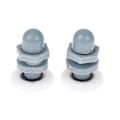 Miniatyrbillede 2 af 5: 27 mm Enkelt lige remskive Runner Wheel Brusekabine Glidende G 4*2.7cm