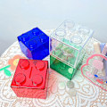 Miniatyrbillede 3 af 5: s Shape Coin Box Kid Money Bank Stabelbar opbevaringsboks legetøj Red
