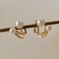 Pikkukuva 4 / 5: Muoti Pearl Korvakorut Basic Pearl Ball Drop Korvakorut Simple Pi