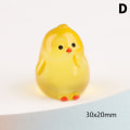 Miniatyrbilde 1 av 7: Lysende Mini Resin Lysende Kylling Ornament Statue Miniatyr D
