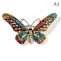 Miniatyrbillede 1 af 5: Mode farverig sommerfuglebroche Bryllup Krystal Rhinestone In A3