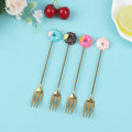 Pikkukuva 1 / 5: 4kpl / set Donitsi karkkilusikka/haarukka Maito Kahvisekoituslusikka Kitc 4pcs donut fork