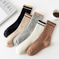 Pikkukuva 3 / 8: 2Pari uudet muotisukat Yksiväriset raidalliset sukat Casual Cotton A1