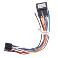 Miniatyrbillede 1 af 8: Bilstereoradio 16-benet ISO-kabeladapter Universalstik