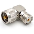 Miniatyrbillede 1 af 5: 1 stk UHF SO239 hunstik til UHF PL259 hanstik ret vinkel R