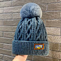 Pikkukuva 1 / 8: Cap Uusi fleecevuorattu lämmin villahattu n tyylinen pipohattu Fa Dark blue