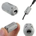 Miniatyrbillede 2 af 4: 5 stk 3,5 mm støjdæmper EMI RFI Clip Choke Ferrit Core Cab black