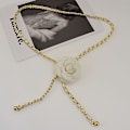 Pikkukuva 1 / 8: 1 kpl Camellia Waist Chain -tarvikkeet Uudet pienet tuoksuvat kukat White