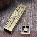 Miniatyrbillede 7 af 7: Retro Røgelsebrænder Lodret Zen Buddha Heart Sutra Pillar Met Gold