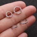 Miniatyrbillede 5 af 5: 1 stk Hoop Øreringe Pige Tiny Ringe Brusk Lille Helix A11