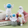 Pikkukuva 2 / 5: 3 kpl Universe Rocket Astronaut Happy Birthday -kirjekoristeita Blue