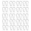 Pikkukuva 1 / 8: 10/20 kpl Curtain Open Kurpitsa Sormukset Karabiini avaimenperä Clip Windo 20pcs