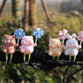 Miniatyrbilde 6 av 8: Wind Broken Bicycle e Little Pink Pig Propell Vindbrytende A3
