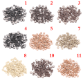 Miniatyrbilde 2 av 5: 100 Stk Micro Silikonforede Ringer Lenker Perler Crimp Beads Hår 1