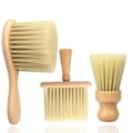 Miniatyrbillede 2 af 5: Træbørste Kam Hals Ansigt Duster Barber Hår Fejning ting St A3