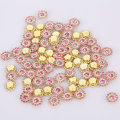 Miniatyrbillede 1 af 8: 25 Stk14mm Blomsterformet Sparkling Button Flatback Sydug pink