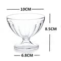 250 ml salladsskål för Dessert Mill Shake Goblet Glass Relief I Clear