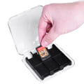 Miniatyrbillede 5 af 8: Game Card-etui til Switch/Switch Lite/Switch OLED 12 patroner Transparent