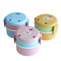 Pikkukuva 2 / 5: 540 ml Lunch Box Kaksikerroksinen pyöreä Mini Bento Box Lasten C