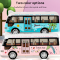 Miniatyrbild 3 av 8: Skolbuss Ljud Ljus Tur Buss Modell Pojke Toy Diecasts Toy Vehi Blue