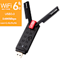 Miniatyrbild 5 av 8: AX5400M USB Wifi6E Adapter 2.4G&5G&6GHz USB 3.0 Wifi 6-mottagare Red