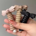 Pikkukuva 4 / 8: Bowknot-punotut puhelinlangalliset hiusnauhat Gray