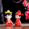 Miniatyrbillede 2 af 5: Lovers Par Miniature Dukke DIY Terrarium Figurer Fe 2.6*5.7cm