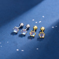 Miniatyrbilde 3 av 8: 1 par studs øredobber Crystal Ear Stud Rustfritt stål Helix Ear A2