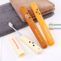 Miniatyrbillede 2 af 8: Etui til tandbørstehætte Beskyt opbevaring e Box Portable Toothbrush Co Beige