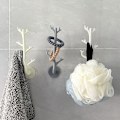 Miniatyrbilde 2 av 8: Grenkrok Veggdekor Nøkkelholder Organer Oppbevaring Sticky Hooks White
